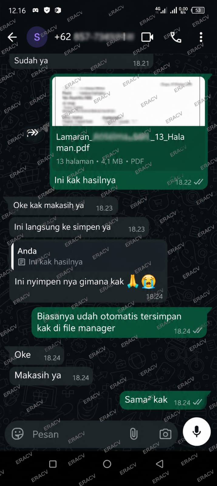 Hasil Testimoni Klien 3